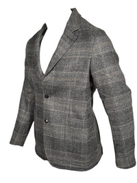 MANTO LORO PIANA WOOL SPORT COAT - CHARCOAL CHECK