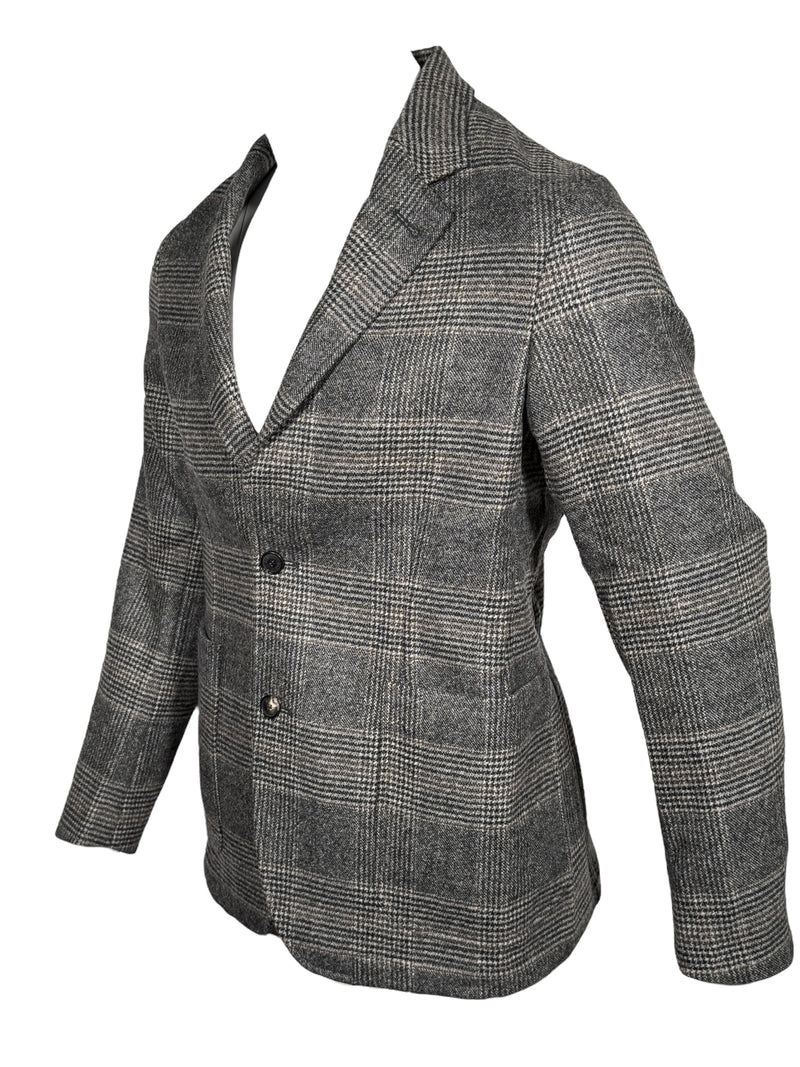 MANTO LORO PIANA WOOL SPORT COAT - CHARCOAL CHECK