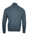 FEDELI CASHMERE TWIST 1/4 ZIP SWEATER - OCEAN BLUE