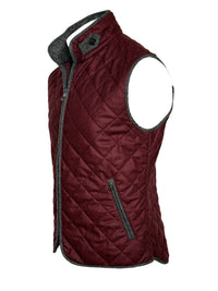 WATERVILLE WOOL MELANGE FLANNEL VEST - BURGUNDY