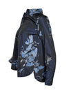 ROSSO 35 FLORAL TAFFETA SHIRT - NAVY