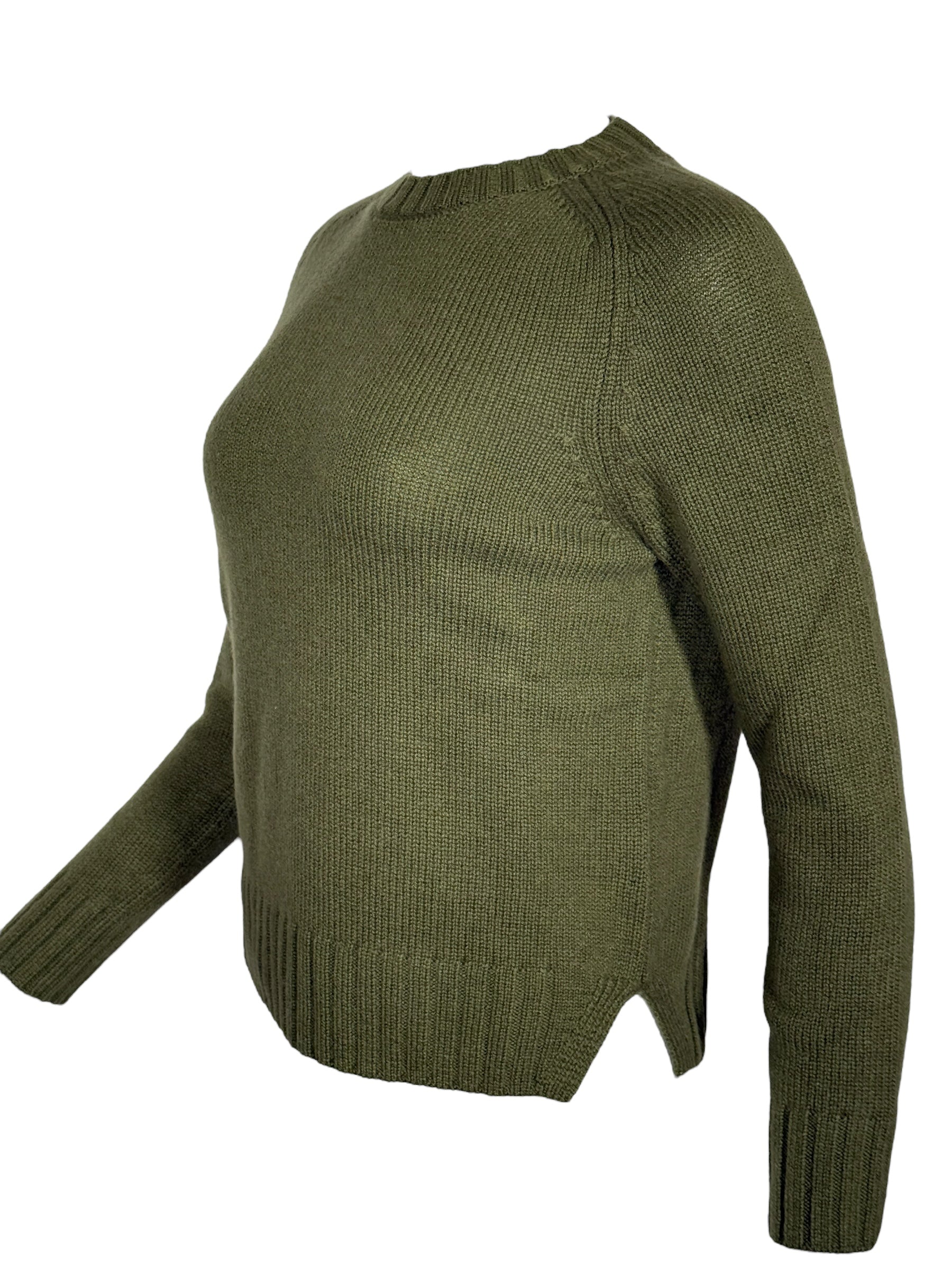PUROTATTO CASHMERE CREW SWEATER - FOGLIA