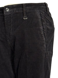 MAC WOMEN'S CHINO TURN UP CORDUROY PANT - BLACK