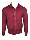 L.B.M. 1911 WOOL CARDIGAN - BORDEAUX
