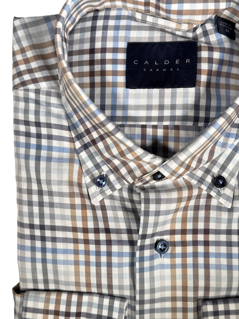 CALDER CARMEL MEN'S SHIRT - MADDER GINGHAM