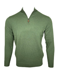 ALAN PAINE HANBURY CASHMERE 1/4 ZIP SWEATER - COASTAL RANGE