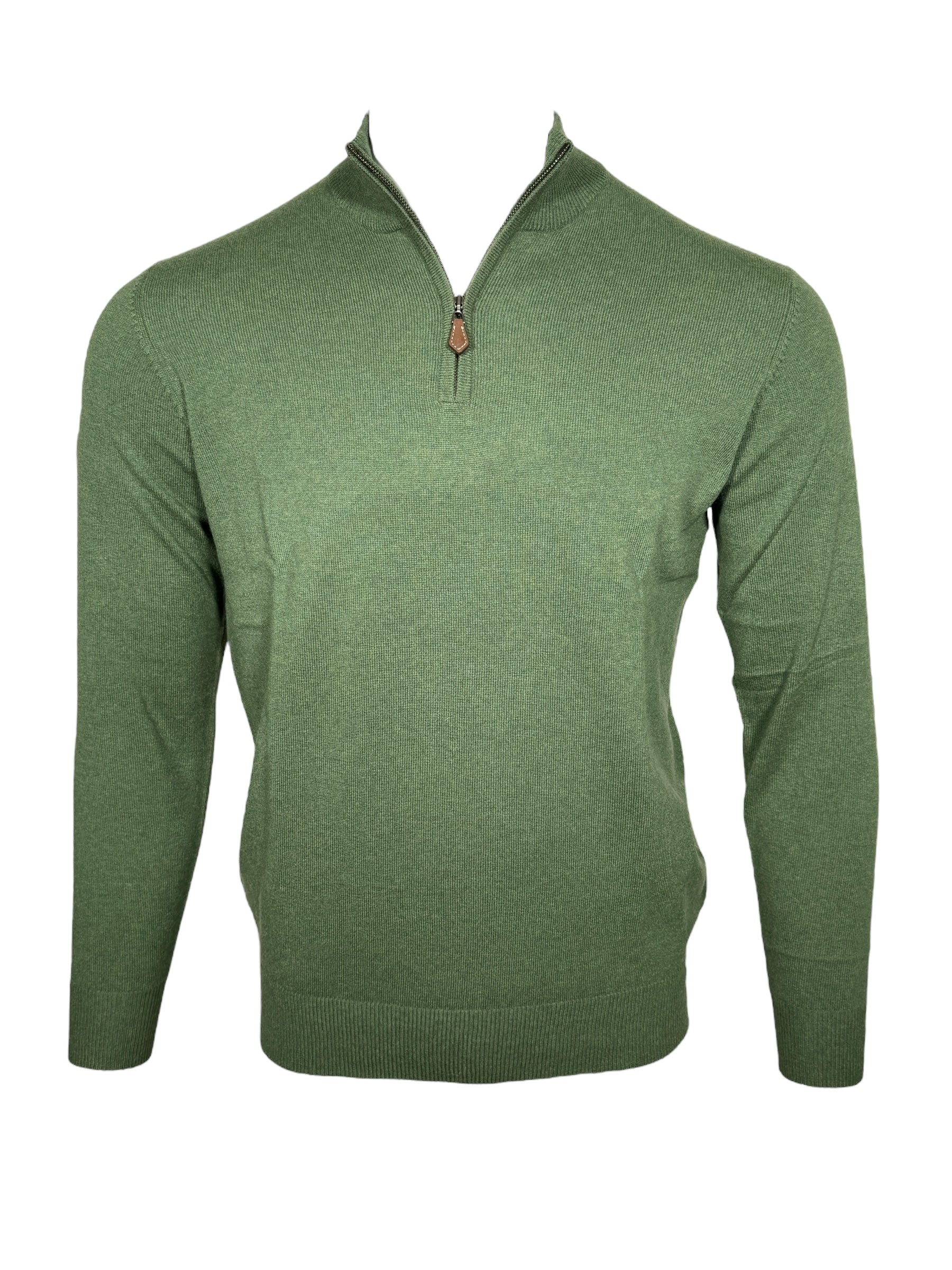ALAN PAINE HANBURY CASHMERE 1/4 ZIP SWEATER - COASTAL RANGE