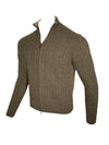 ADESI CASHMERE MEN'S CABLE FULL ZIP SWEATER - BORNEO