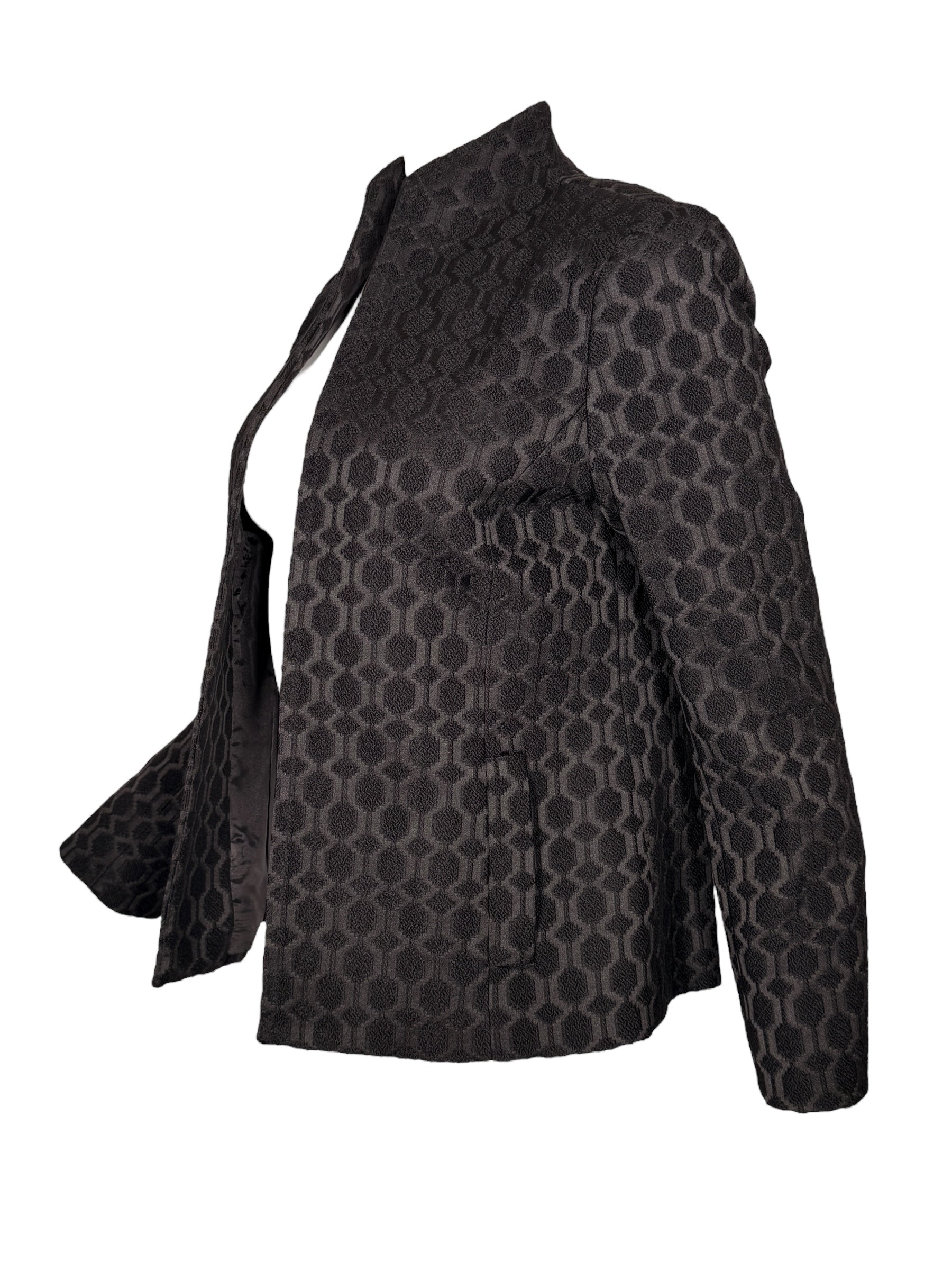ESTELLE AND FINN SHAPED JACKET - BLACK EMBROIDERED FANCY