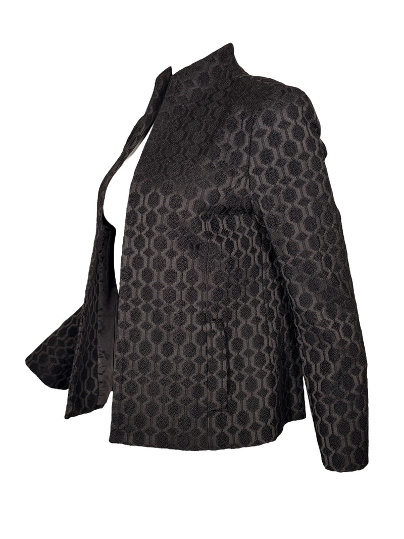 ESTELLE AND FINN SHAPED JACKET - BLACK EMBROIDERED FANCY