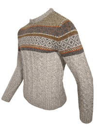 PERU UNLIMITED FAIRISLE CREW SWEATER - GREY