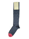 EDWARD ARMAH MEN'S SOCK - COOL GREY/PINK FOULARD