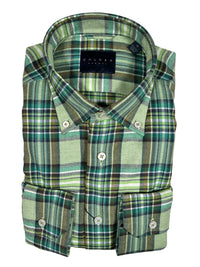 CALDER CARMEL MEN'S PLAID FLANNEL SHIRT - GREEN