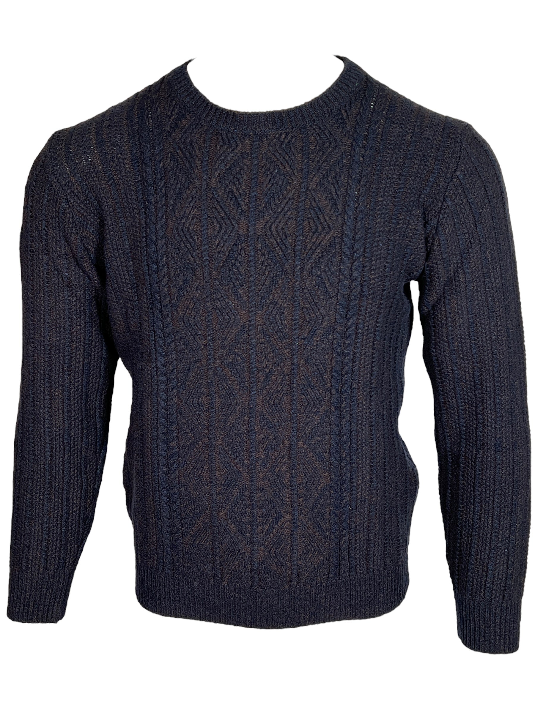 Inis Meain Ireland knitted navy blue pullover outlet crewneck sweater mens xxl