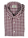 MAZZARELLI WINDOW CHECK SPORT SHIRT - WINE