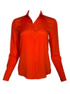 ANNA MARIA PALETTI SILK BLOUSE - SOLID ORANGE