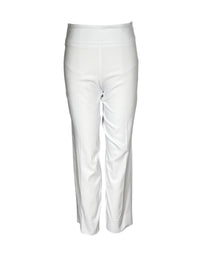 ESTELLE AND FINN BACK SLIT PULL ON PANT - WHITE PIQUE