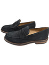 ELEVENTY MEN'S SUEDE PENNY LOAFER - BLACK