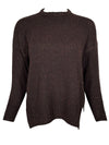 BASE MILANO TWEED ROUNDNECK SWEATER - CAFFE
