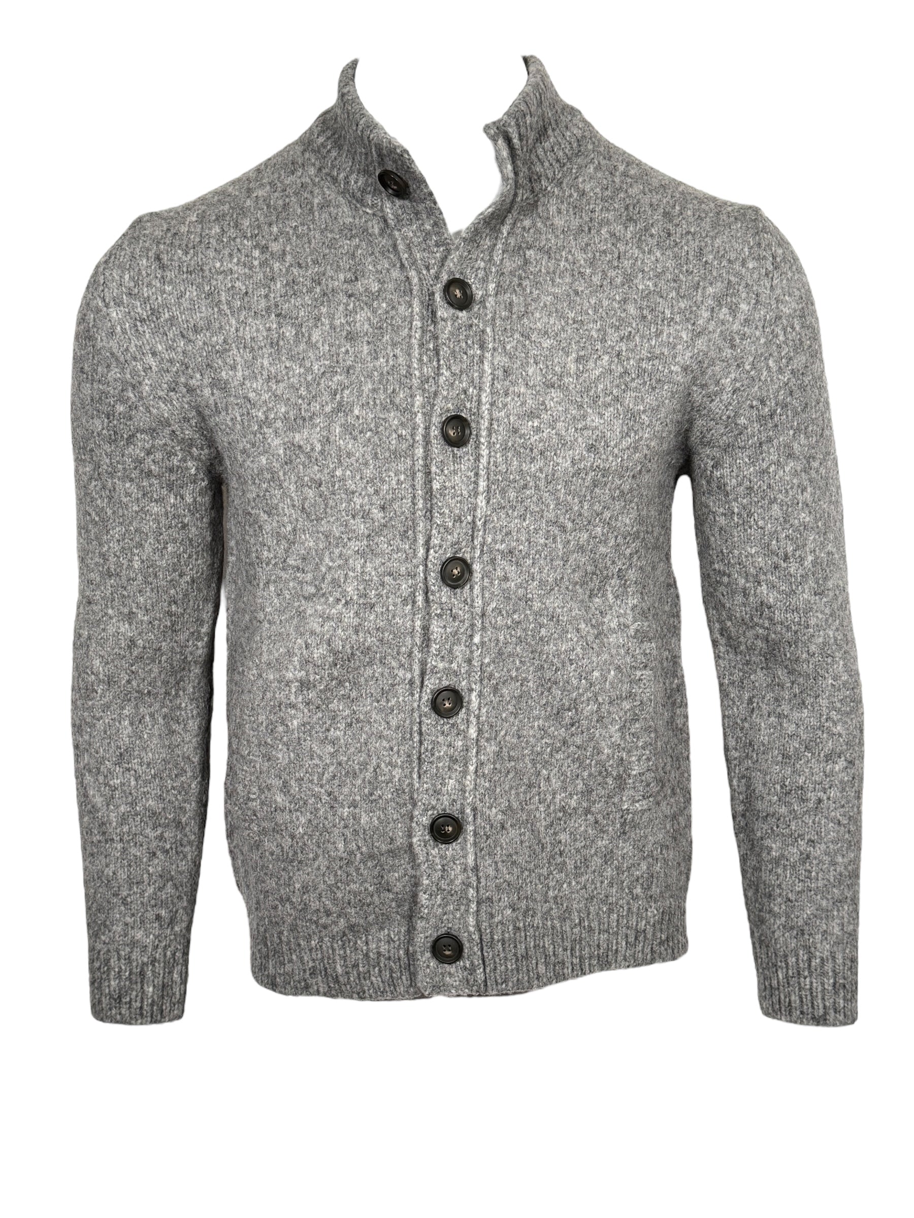 SETTEFILI CASHMERE - FULL BUTTON MEN'S CARDIGAN - GREY