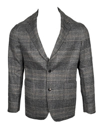 MANTO LORO PIANA WOOL SPORT COAT - CHARCOAL CHECK