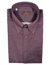 BUTTON DOWN SPORT SHIRT - BRUSHED SOLID BURGUNDY