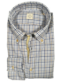GMF 965 MEN'S SPORT SHIRT - GREY/NAVY CHECK