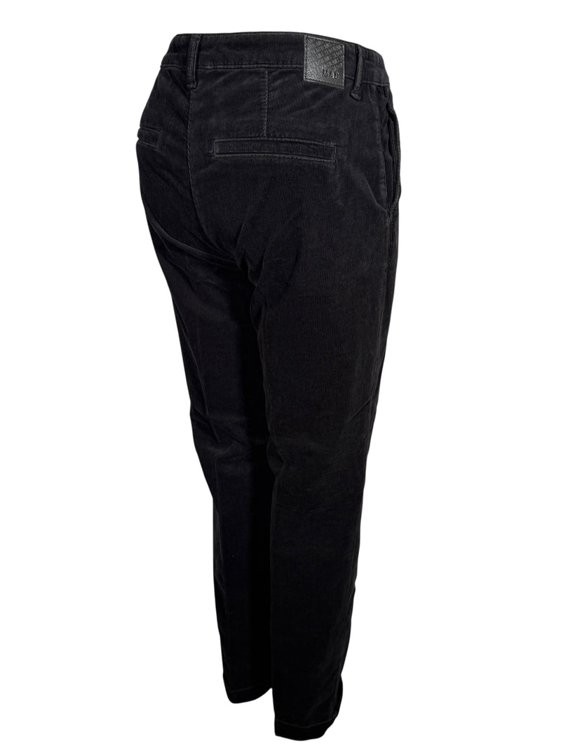 MAC WOMEN'S CHINO TURN UP CORDUROY PANT - BLACK
