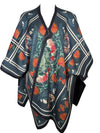 FRANCO FERRARI BUTTERFLY WOOL CAPE - DARK DENIM
