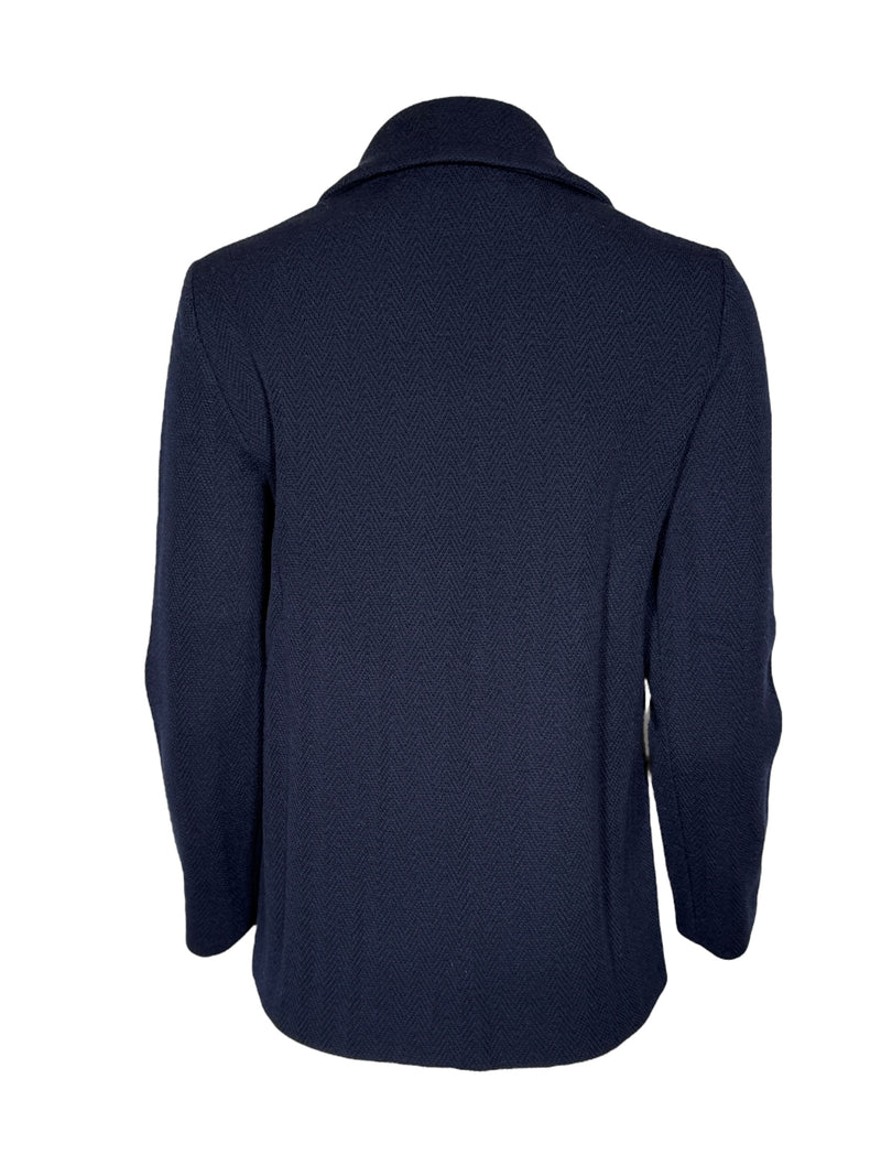 AMINA RUBINACCI WOOL COAT - NAVY
