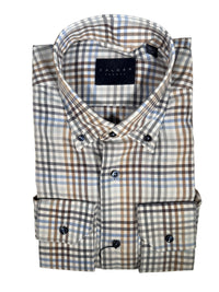 CALDER CARMEL MEN'S SHIRT - MADDER GINGHAM