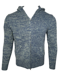 FLY3 FULL ZIP HOODED SWEATER - SALVIA/JEANS