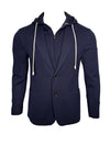 FRADI JERSEY HOODED JACKET - NAVY