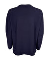 HUBERT GASSER MERINO ROUND NECK SWEATER - NAVY