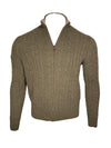 ADESI CASHMERE MEN'S CABLE FULL ZIP SWEATER - BORNEO