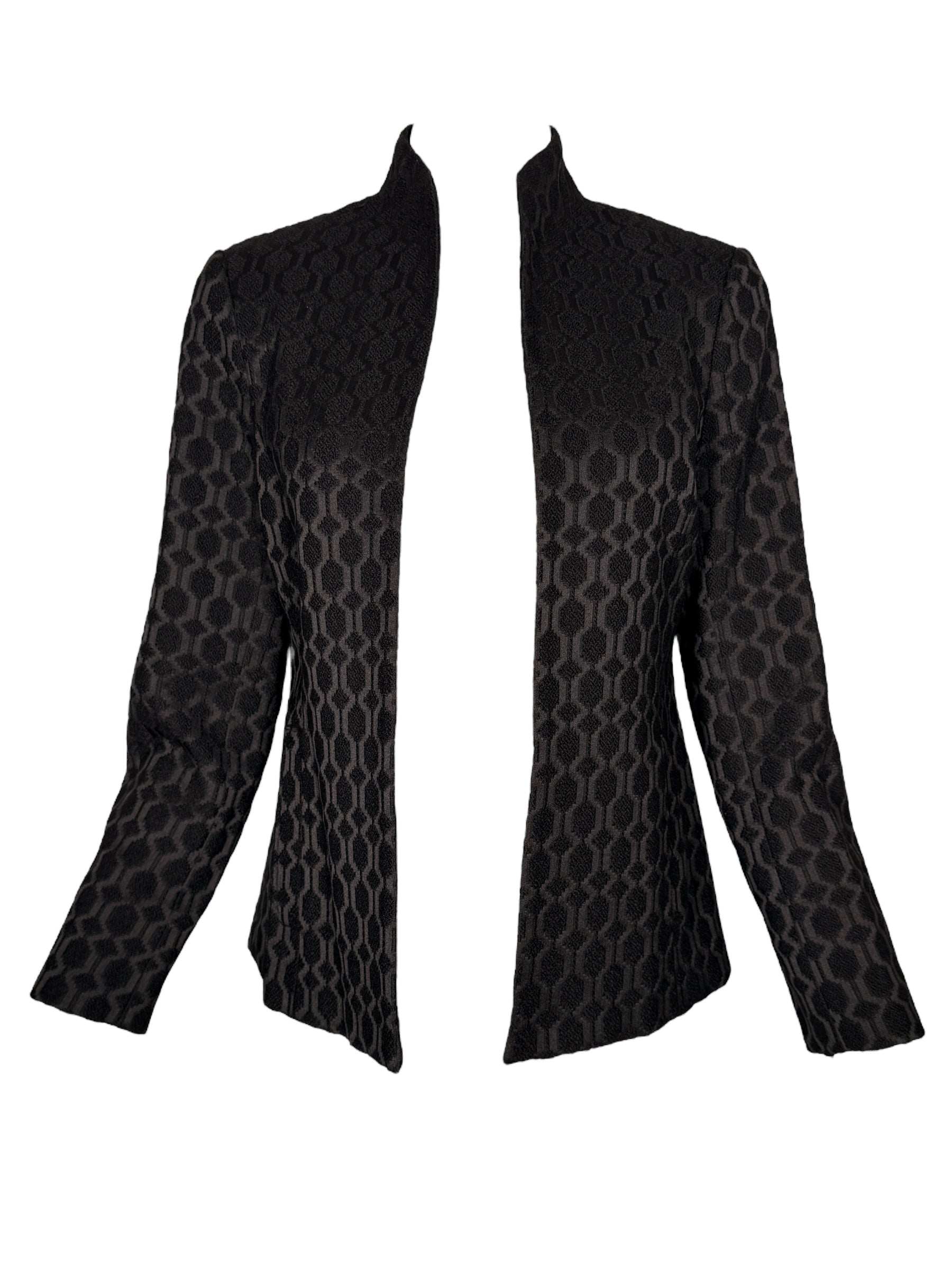 ESTELLE AND FINN SHAPED JACKET - BLACK EMBROIDERED FANCY