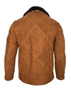 ZEROSETTANTA STUDIO MEN'S STITCHED SUEDE JACKET - BROWN