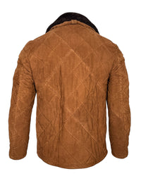 ZEROSETTANTA STUDIO MEN'S STITCHED SUEDE JACKET - BROWN