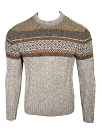 PERU UNLIMITED FAIRISLE CREW SWEATER - GREY