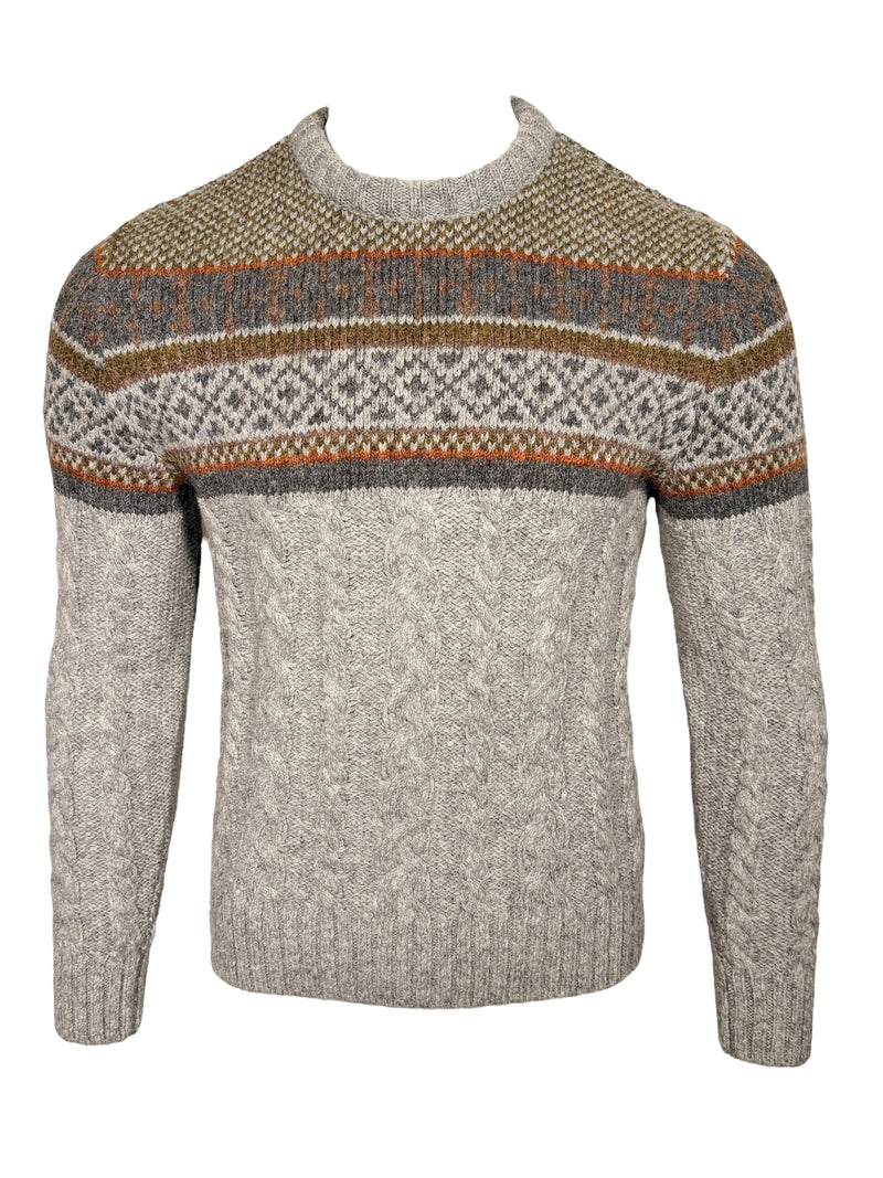PERU UNLIMITED FAIRISLE CREW SWEATER - GREY