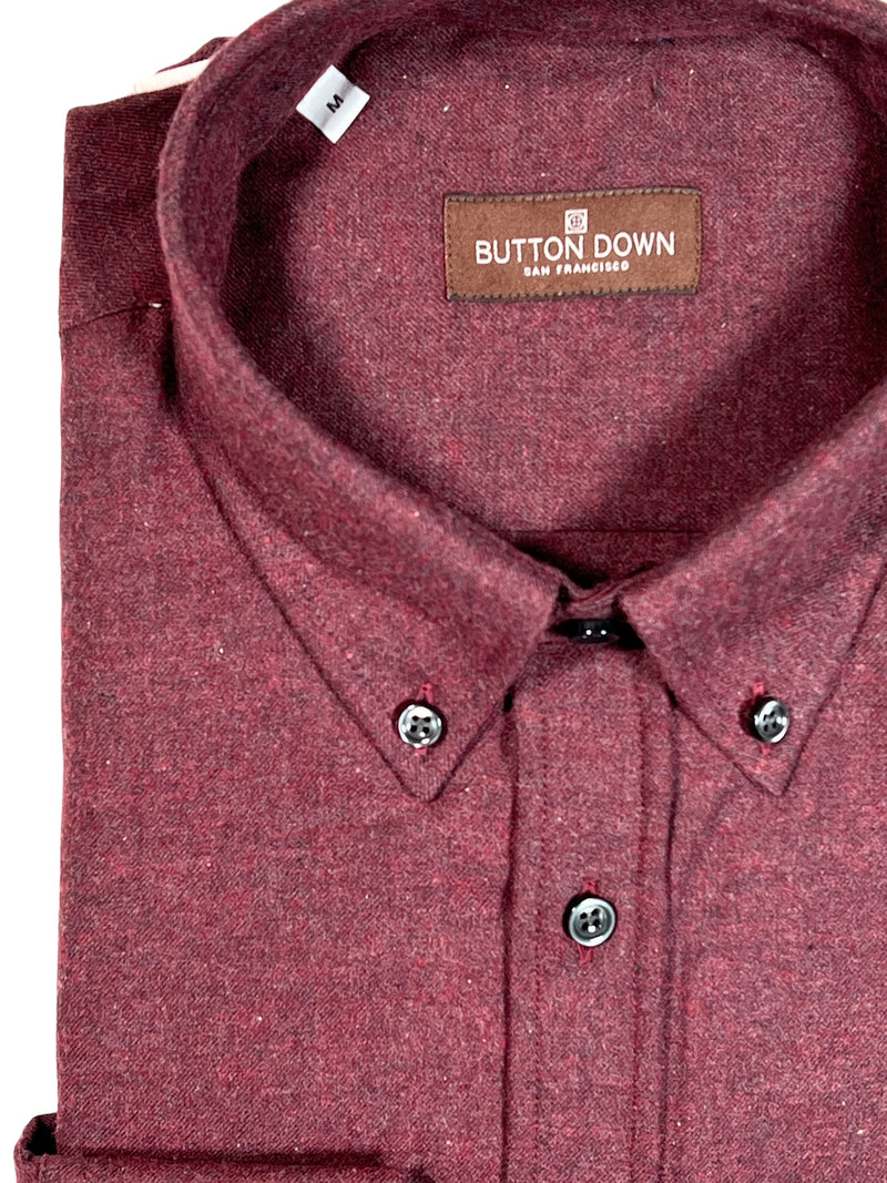 BUTTON DOWN SPORT SHIRT - BURGUNDY 'DENIM'