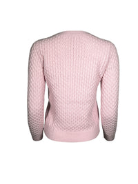 HUBERT GASSER CABLE KNIT SWEATER - ROSE