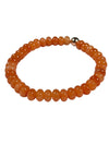 SPIVEY MANBEADS MEN'S STONE BEAD BRACELETS - TANGERINE JADE & ROSE GOLD