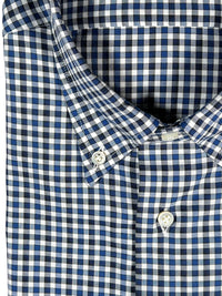 MAZZARELLI CHECK SPORT SHIRT - BLUE/DARK BLUE