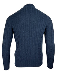 ADESI CASHMERE MEN'S CABLE 1/2 ZIP SWEATER - MARE