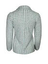 AMINA RUBINACCI HOUNDSTOOTH CHECK JACKET - SPRING GREEN