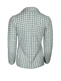 AMINA RUBINACCI HOUNDSTOOTH CHECK JACKET - SPRING GREEN