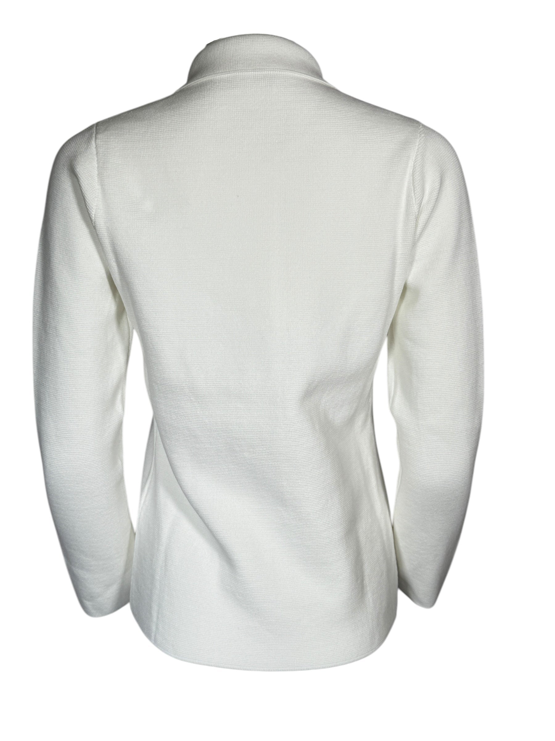 HUBERT GASSER CLASSIC KNIT BLAZER - WHITE
