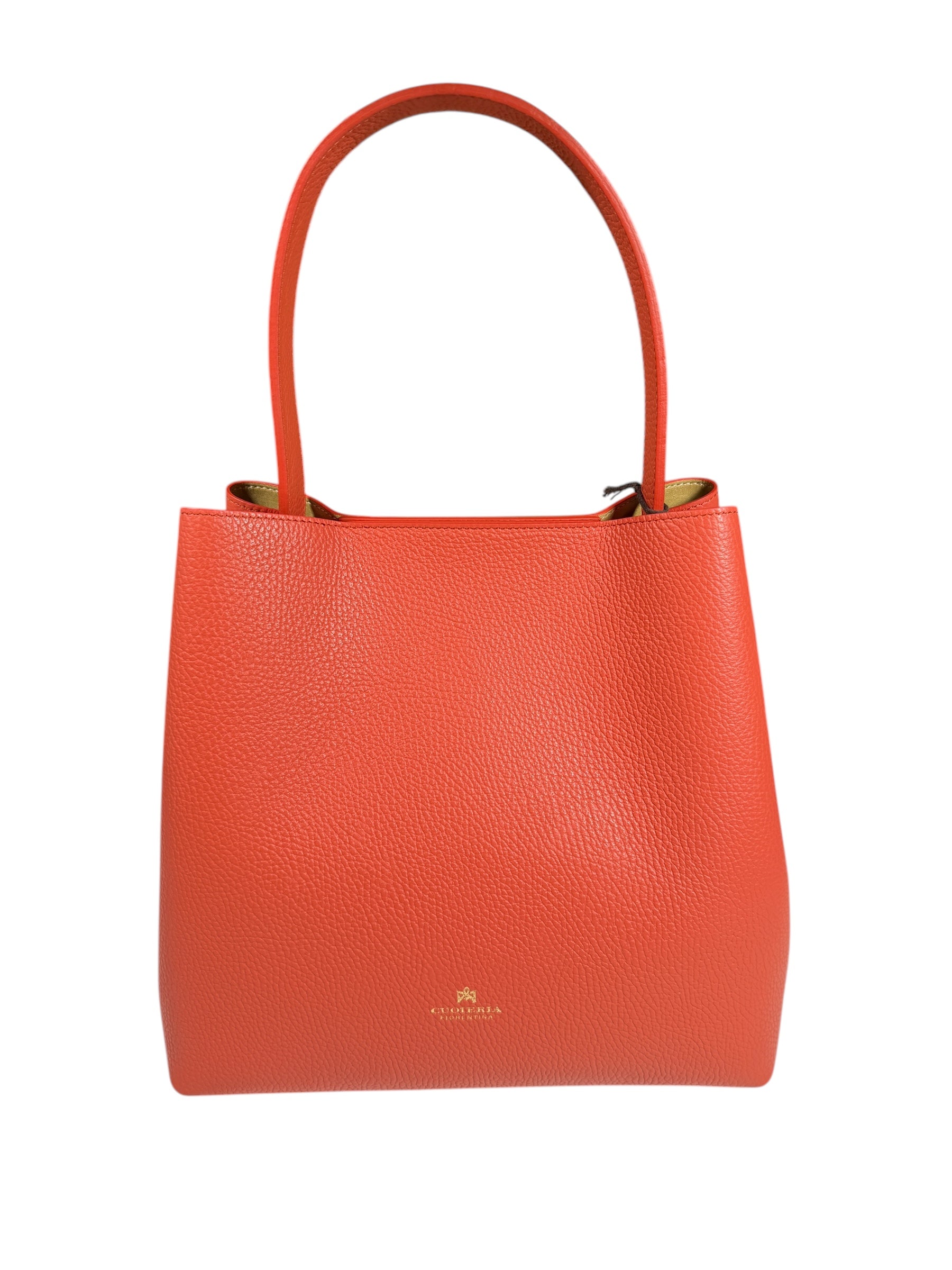 CUOIERIA FIORENTINA CANDY BUCKET BAG - PAPAYA
