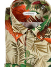 GUGLIELMINOTTI LINEN/COTTON SHIRT - TAN JUNGLE PRINT